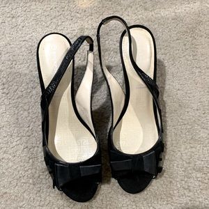 Black heeled sandals